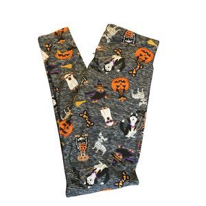 Puppy Dog Print Halloween Fitted  Leggings